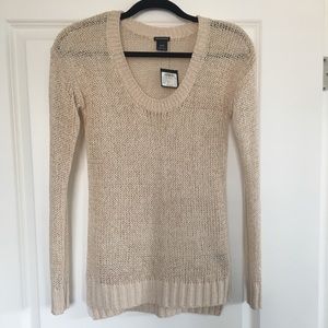 NWT Club Monaco crochet sweater in blush XS